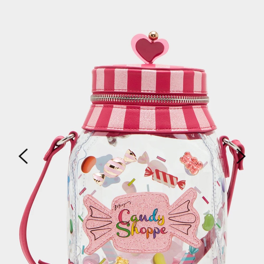 Betsey Johnson Kitsch Gimmie Candy Crossbody with gold candy wallet